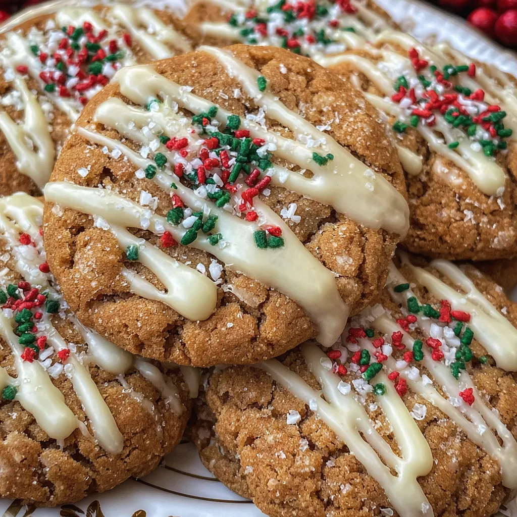 White Chocolate Dipped Chewy Maple Cookies