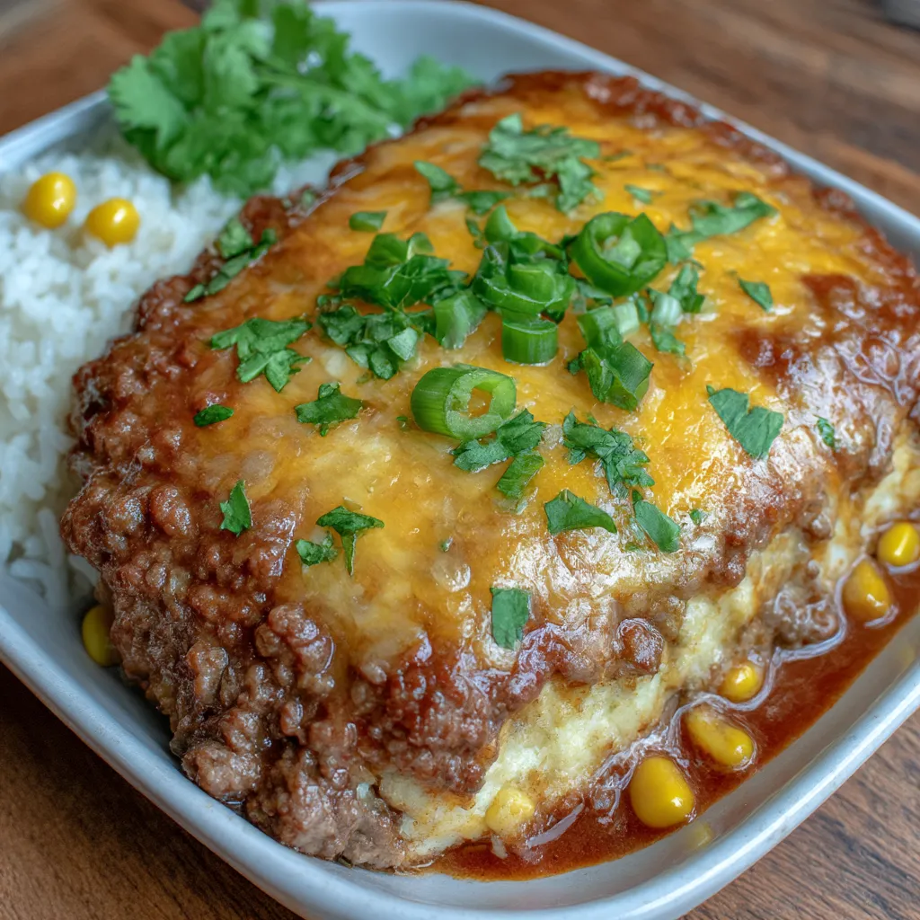 Beef Enchilada Casserole with Rice