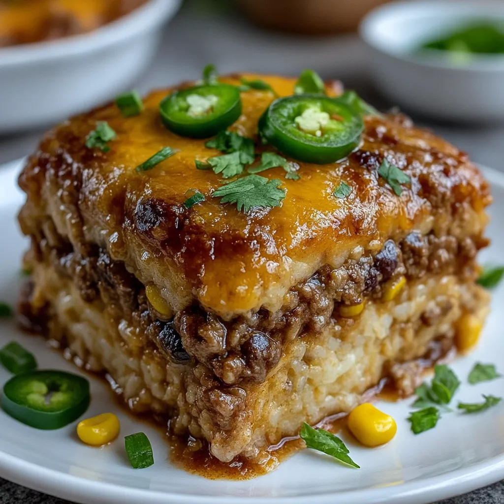 Beef Enchilada Casserole with Rice
