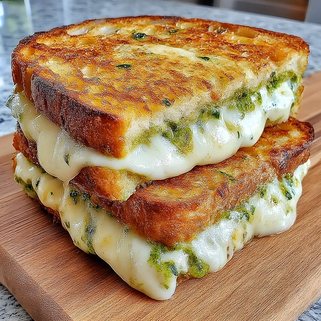 Best Pesto Grilled Cheese