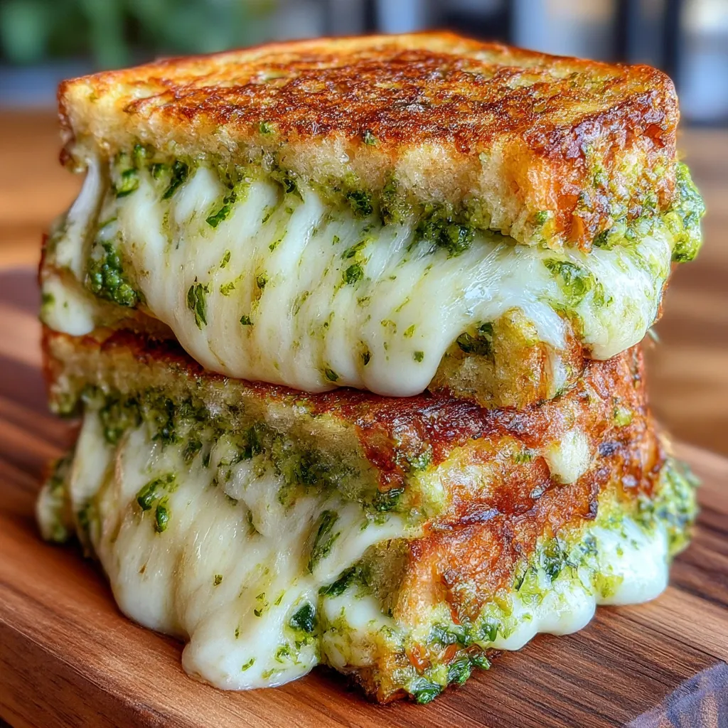 Best Pesto Grilled Cheese