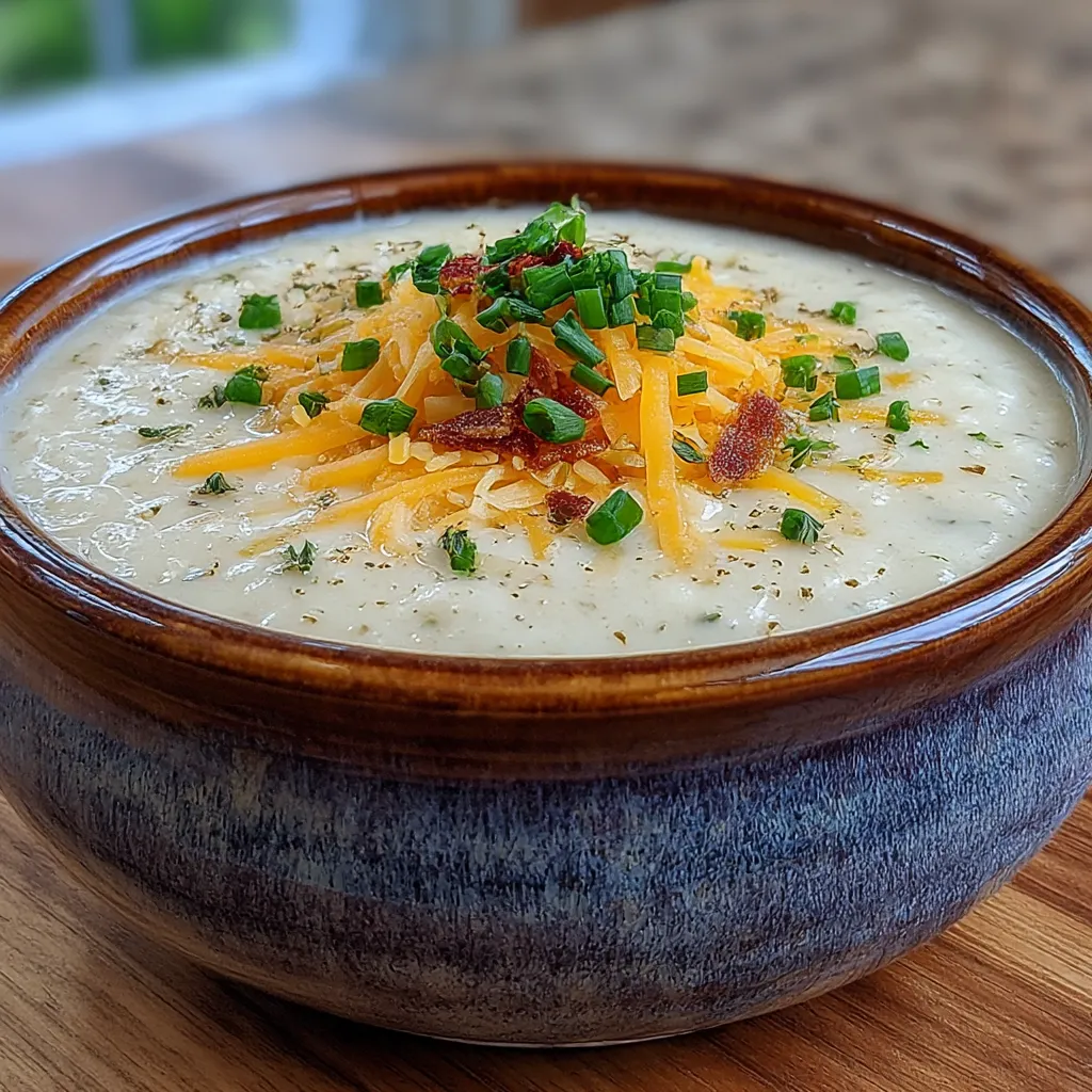 Cheddar Garlic Herb Potato Soup