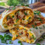 Cheesy Garlic Chicken Wraps