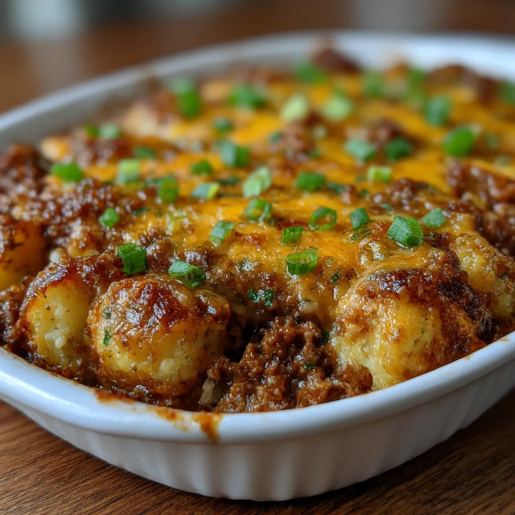 Cheesy Ground Beef & Potato Casserole