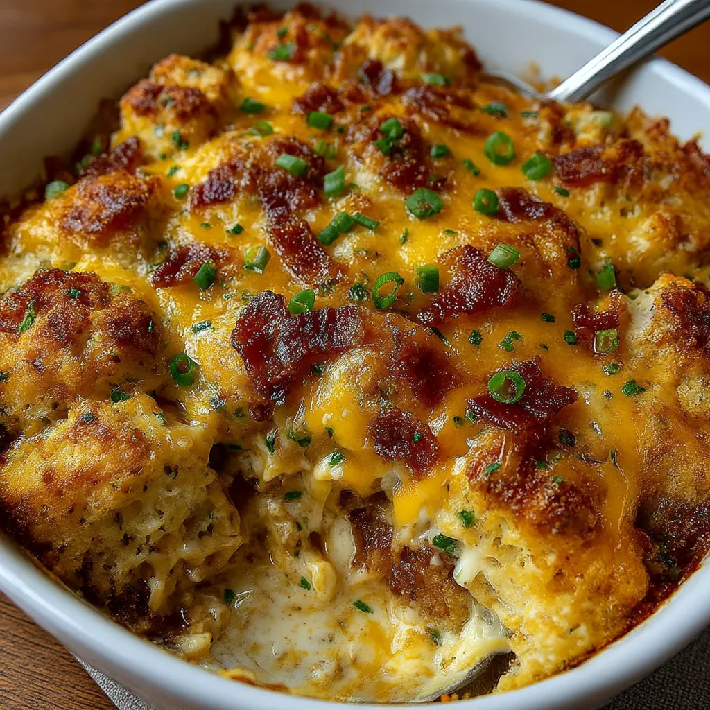 Chicken Bubble Biscuit Bake Casserole