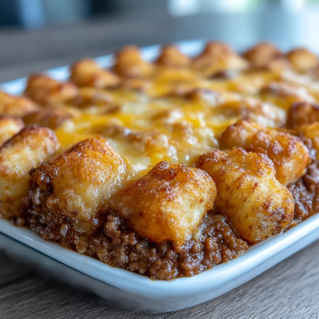 Chili Cheese Tater Tot Casserole