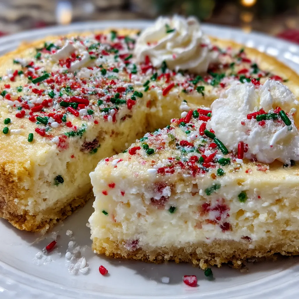 Christmas Sugar Cookie Cheesecake