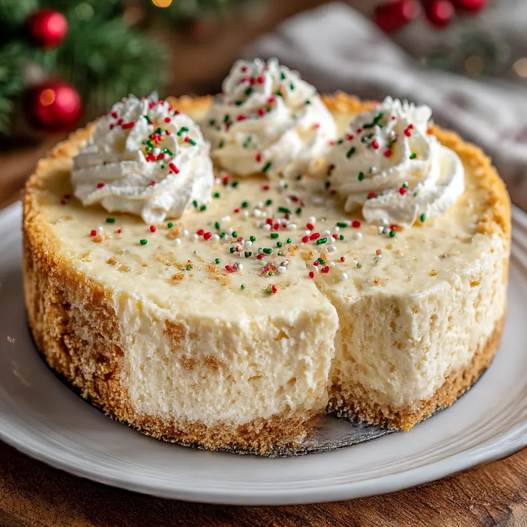 Christmas Sugar Cookie Cheesecake