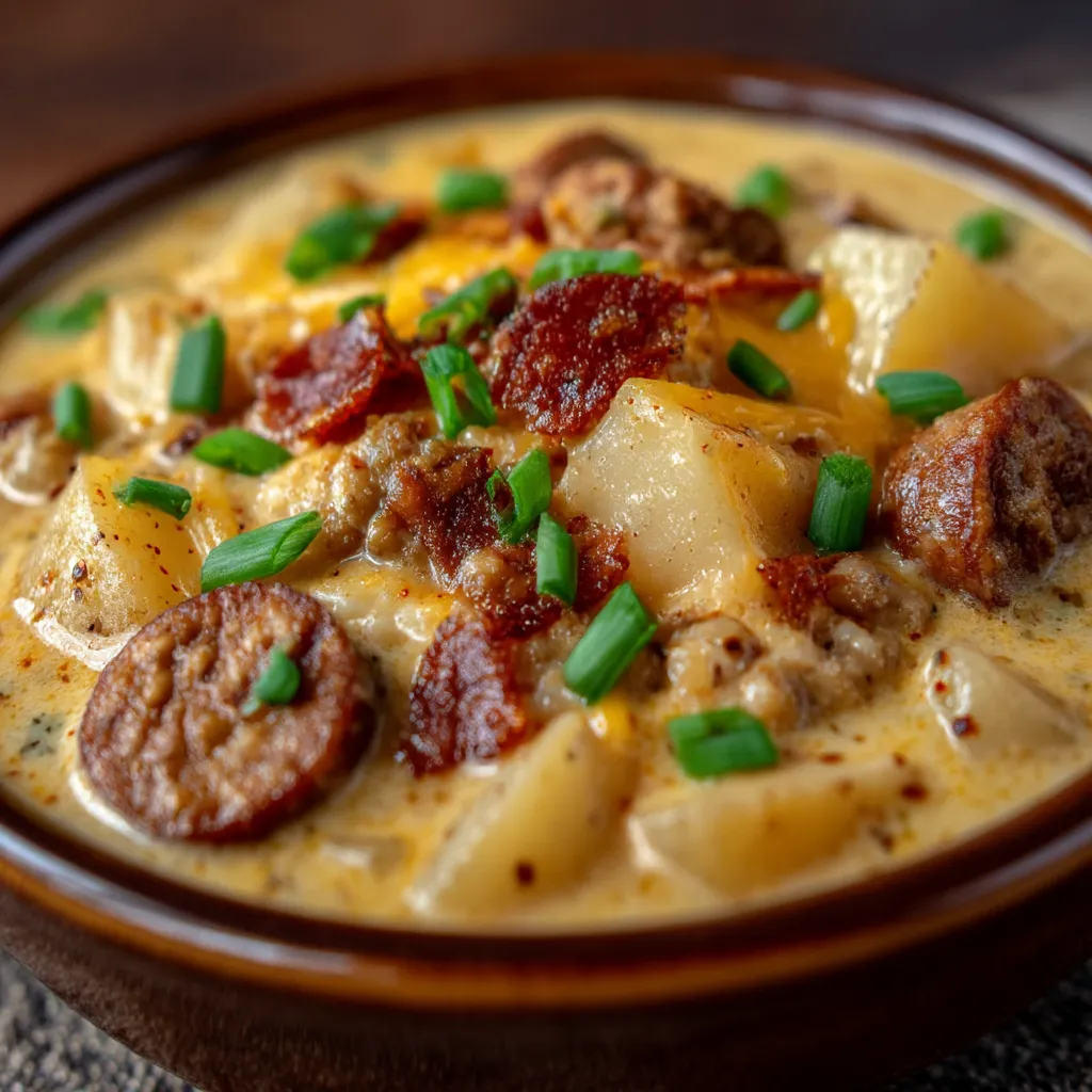 Cozy Crockpot Potato Soup with Sausage