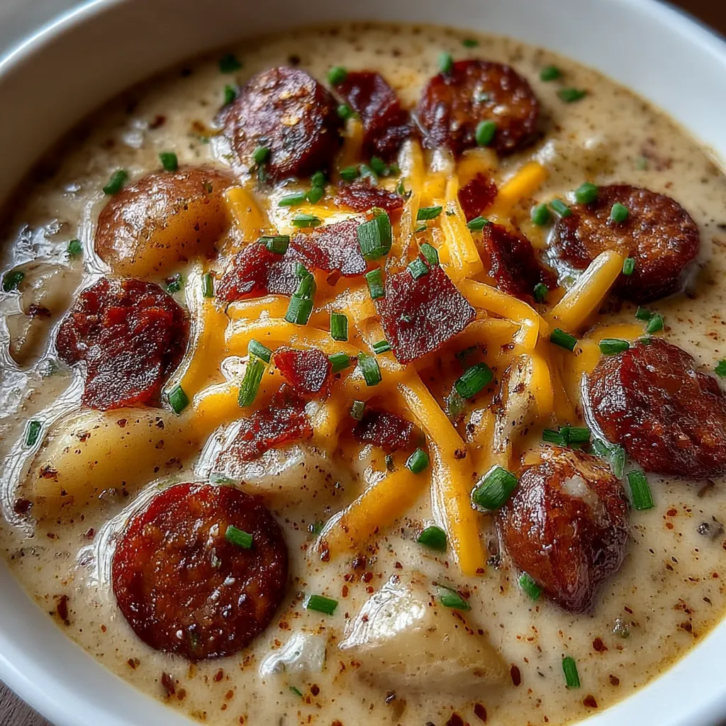 Cozy Crockpot Potato Soup with Sausage
