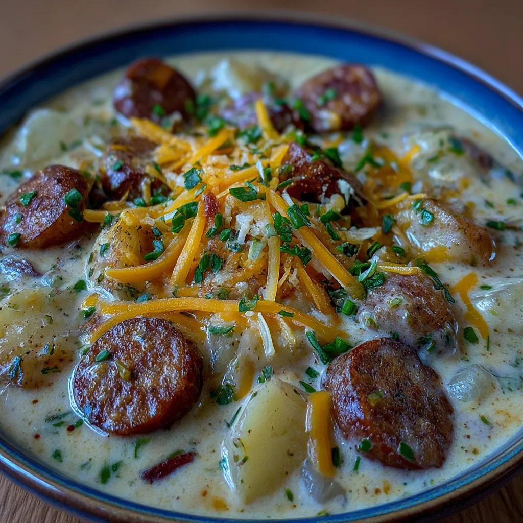 Cozy Crockpot Potato Soup with Sausage