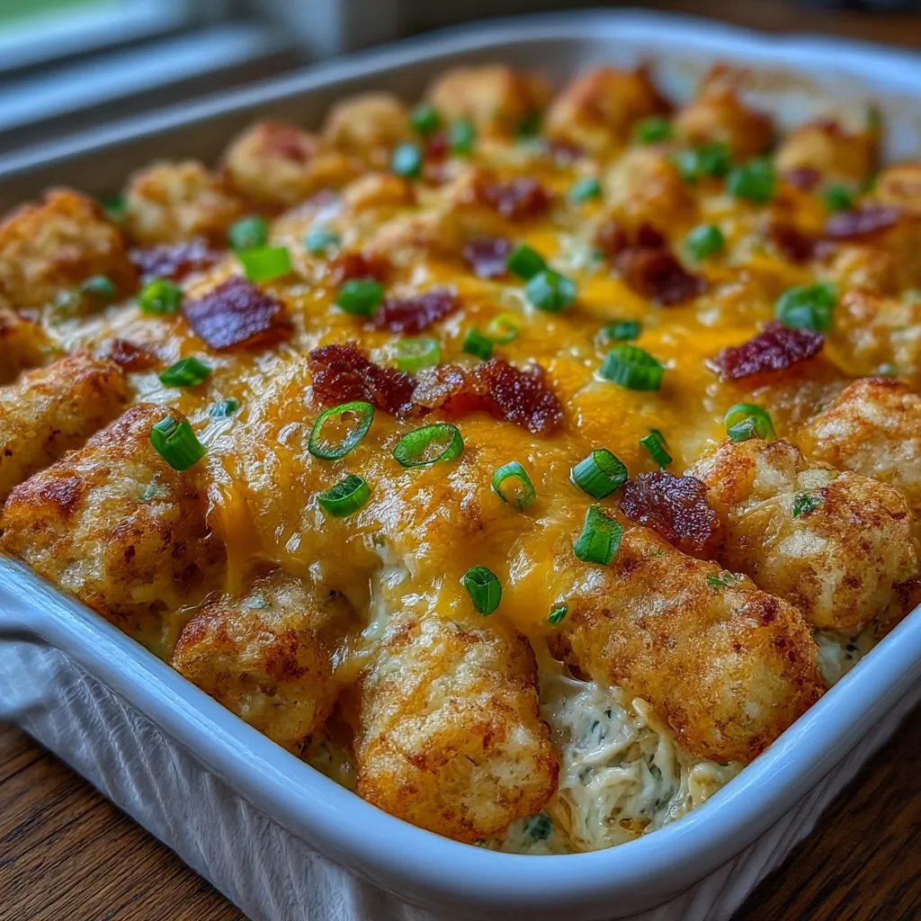 Cracked Out Chicken Tater Tot Casserole
