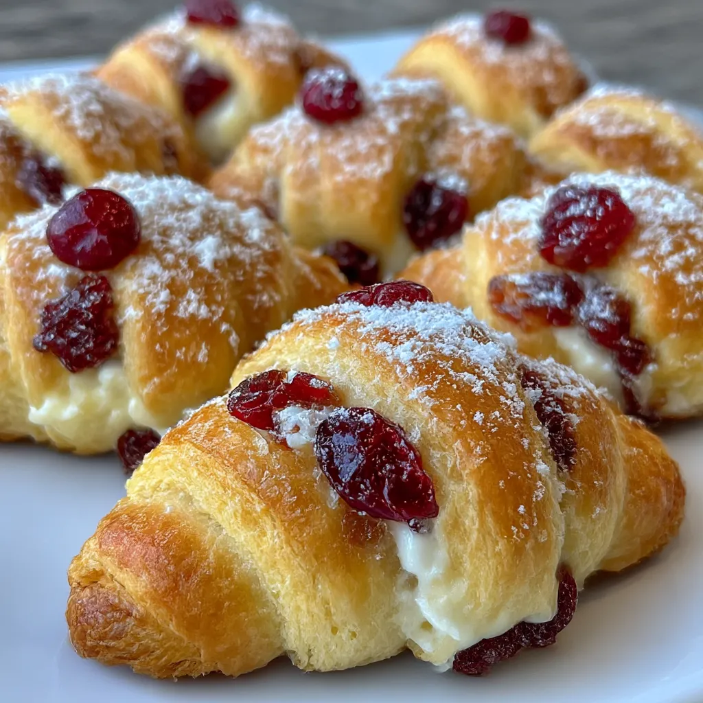 Cranberry Cream Cheese Crescent Bites