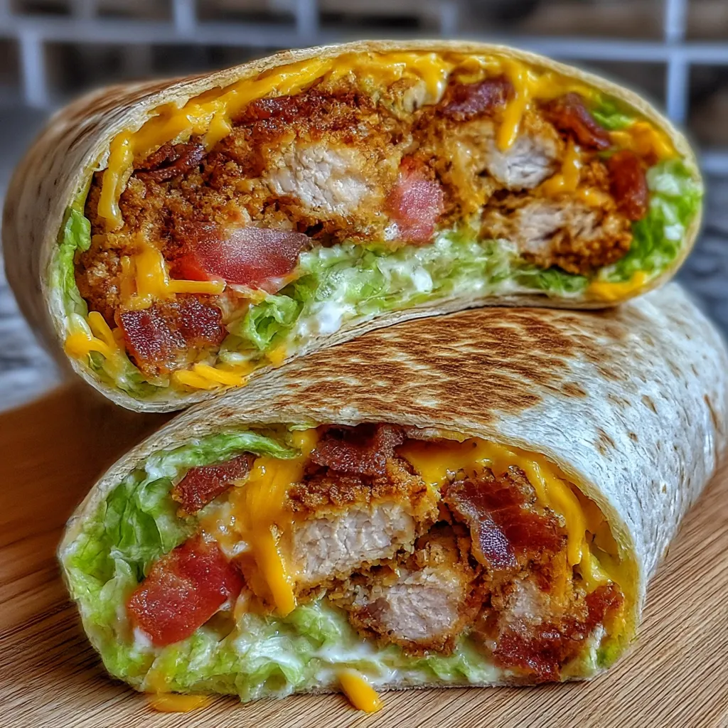 Crispy Chicken Turkey Bacon Ranch Wrap