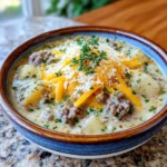 Crockpot Creamy Potato and Hamburger Soup