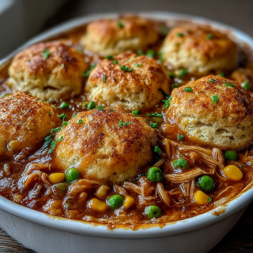 Easy Chicken Cobbler with Red Lobster Biscuits