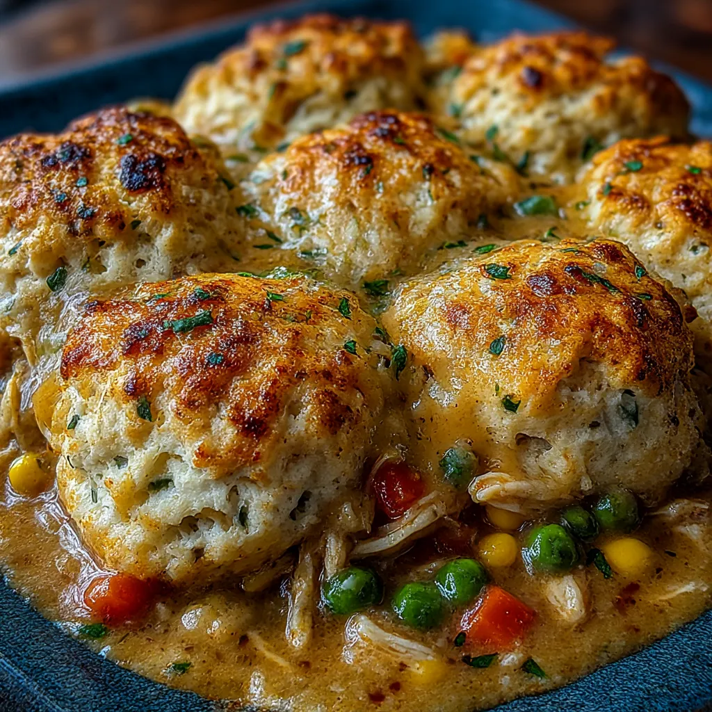 Easy Chicken Cobbler with Red Lobster Biscuits