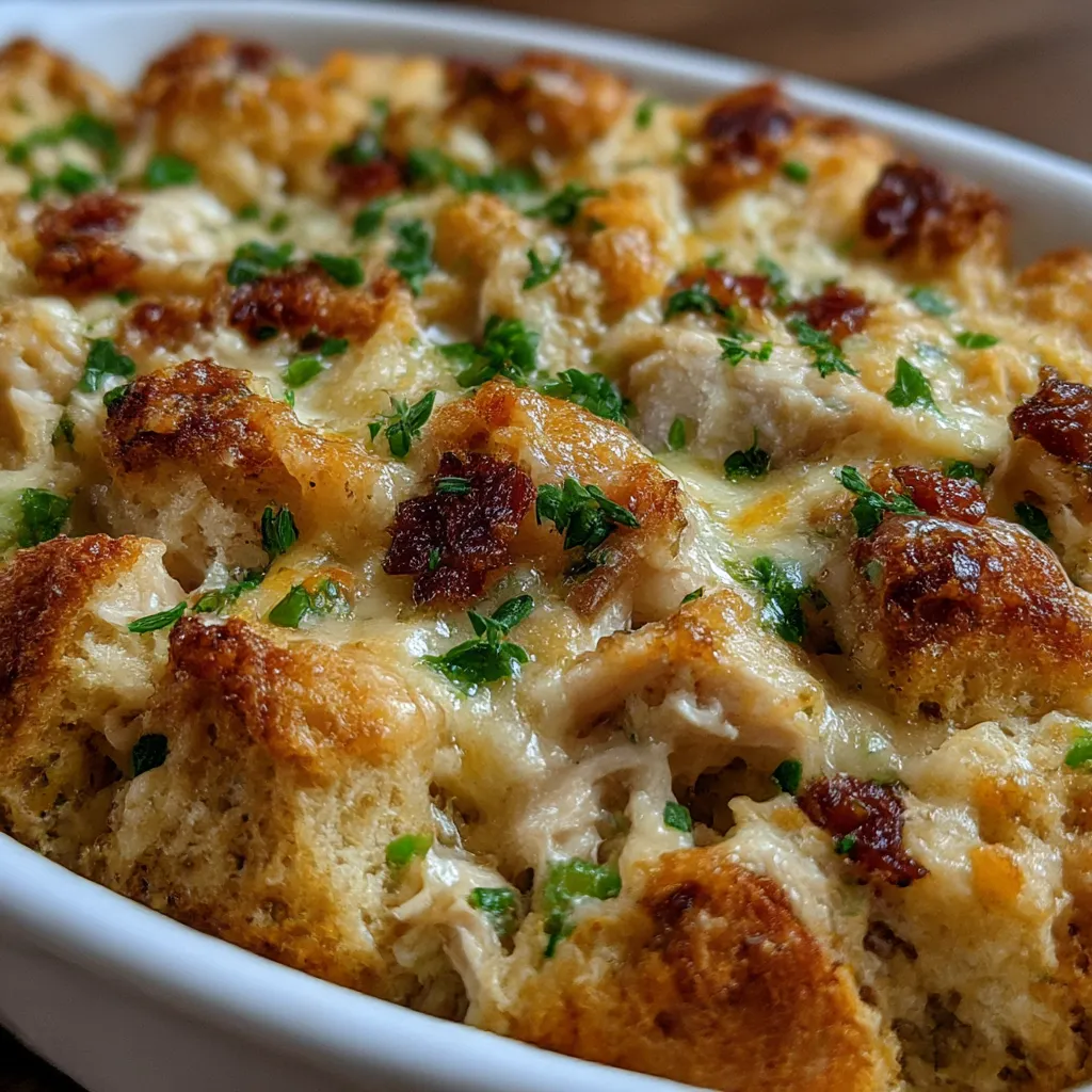 Easy Chicken and Stuffing Casserole