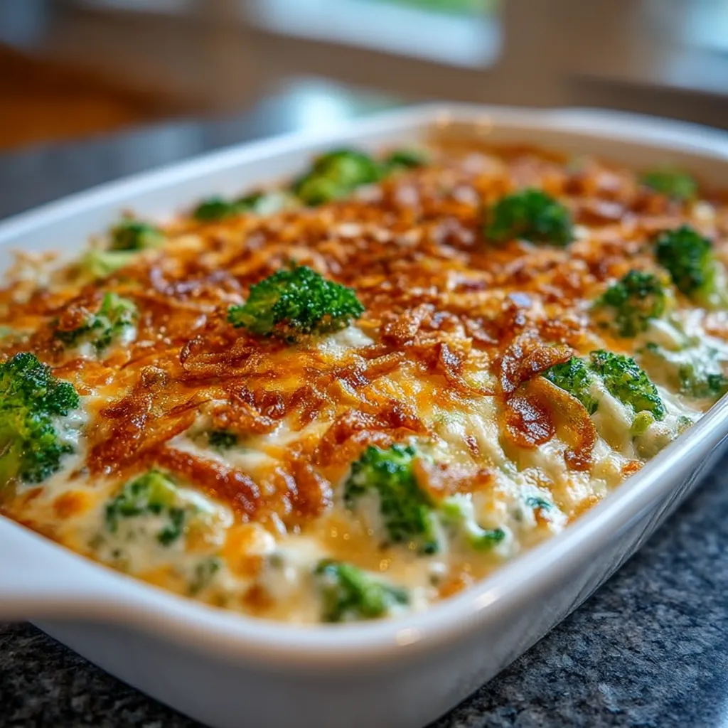 French Onion Broccoli Cheese Casserole
