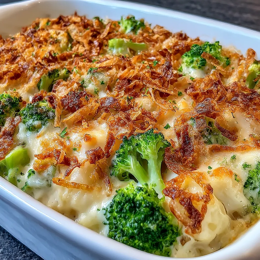 French Onion Broccoli Cheese Casserole