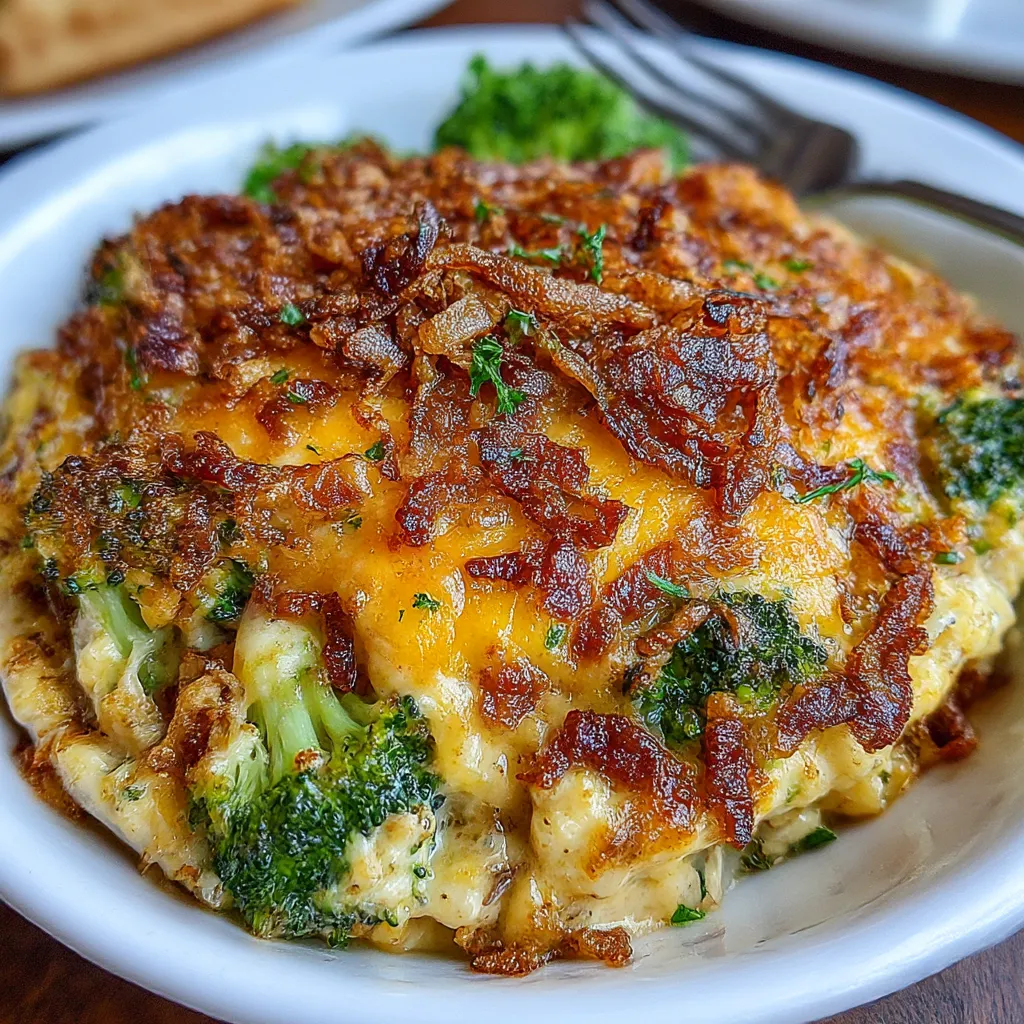 French Onion Broccoli Cheese Casserole