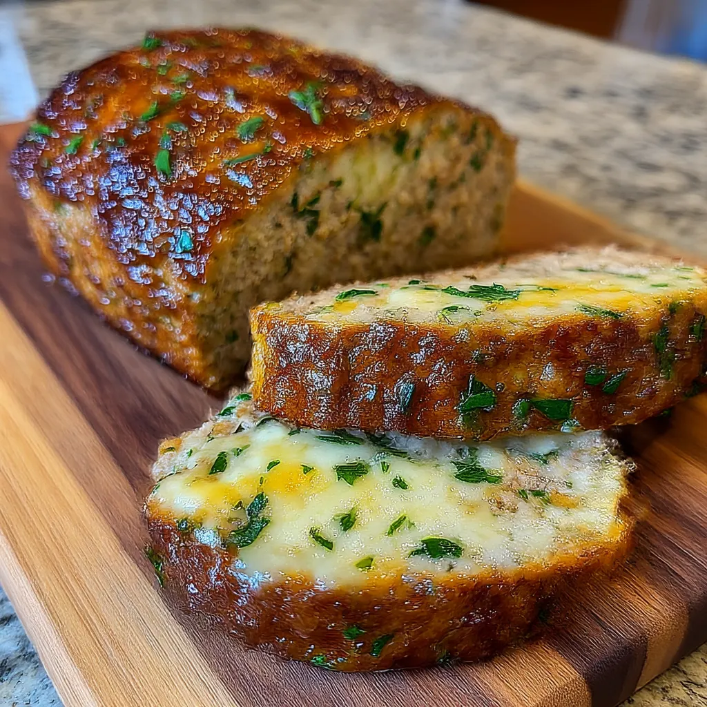 Garlic Parmesan Chicken Meatloaf