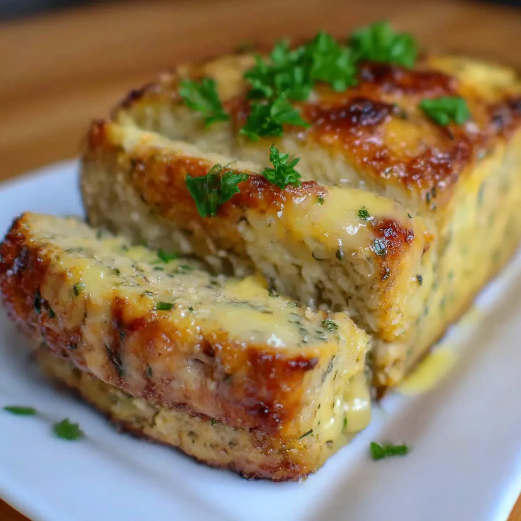 Garlic Parmesan Chicken Meatloaf