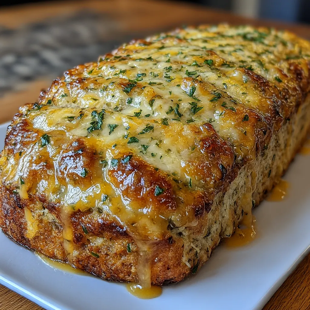 Garlic Parmesan Chicken Meatloaf