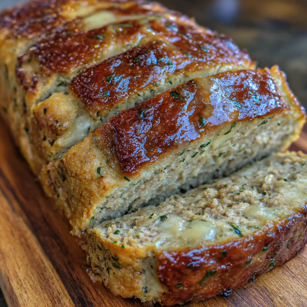 Garlic Parmesan Chicken Meatloaf