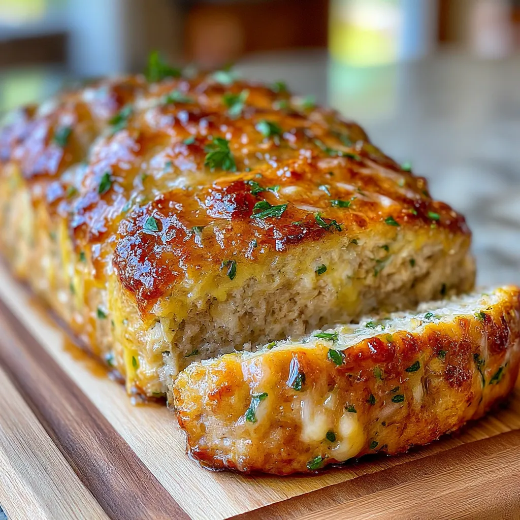 Garlic Parmesan Chicken Meatloaf