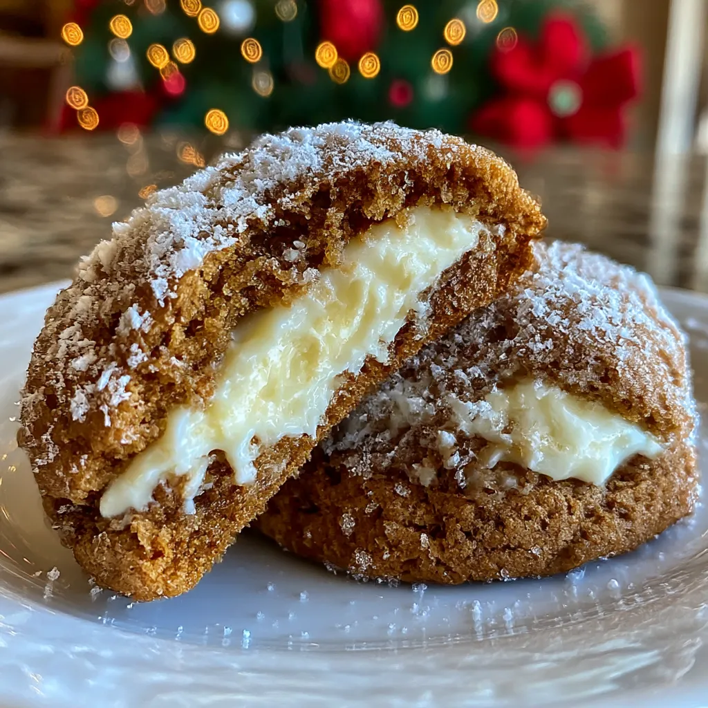 Gingerbread Cheesecake Cookies