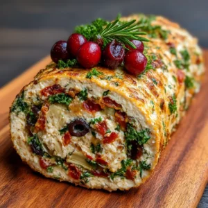Holiday Antipasto Cheese Log