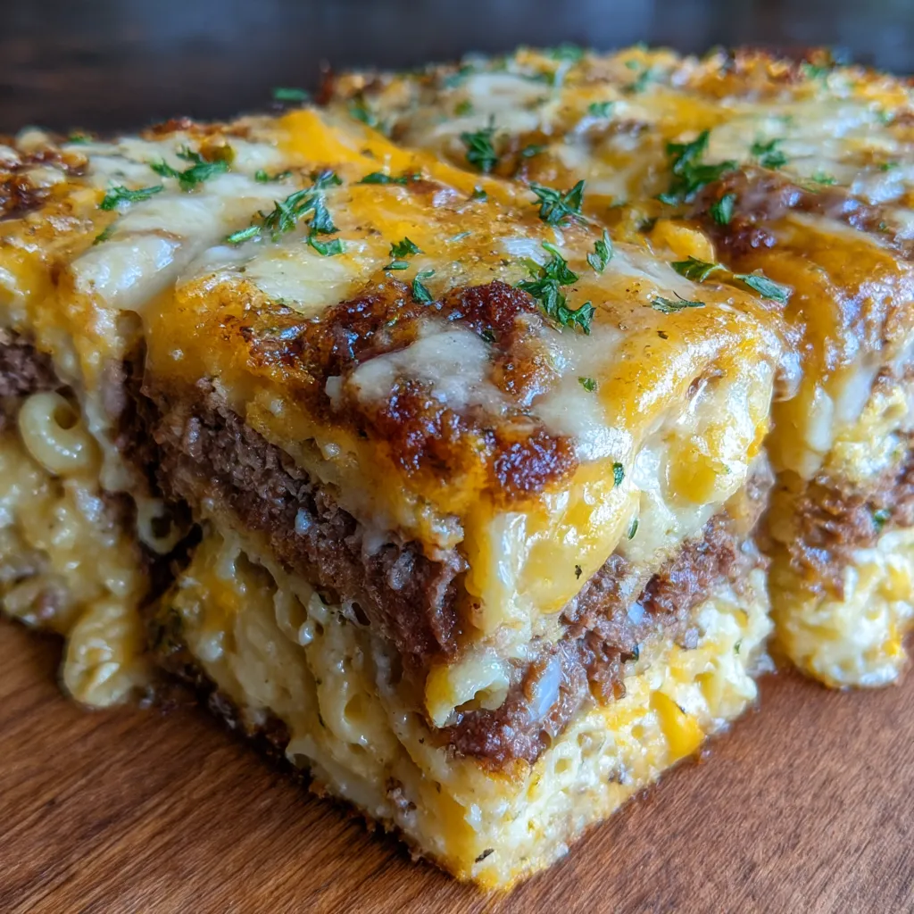 Irresistible Mac and Cheese Meatloaf Casserole