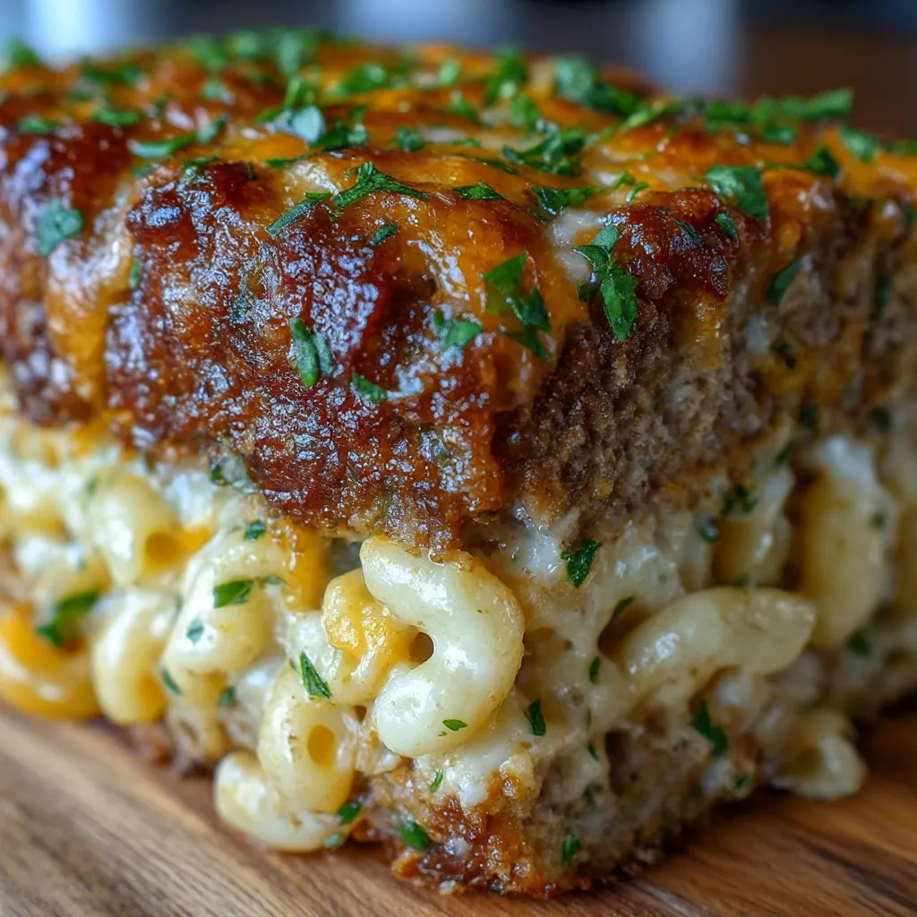 Irresistible Mac and Cheese Meatloaf Casserole