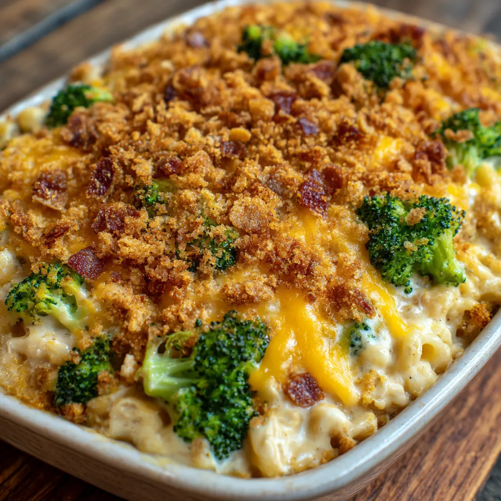 Leftover Turkey and Broccoli Cheesy Casserole