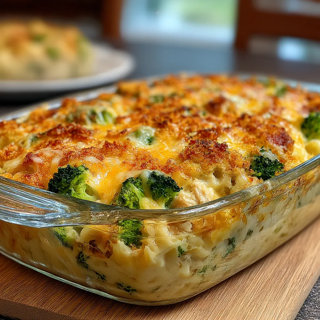 Leftover Turkey and Broccoli Cheesy Casserole