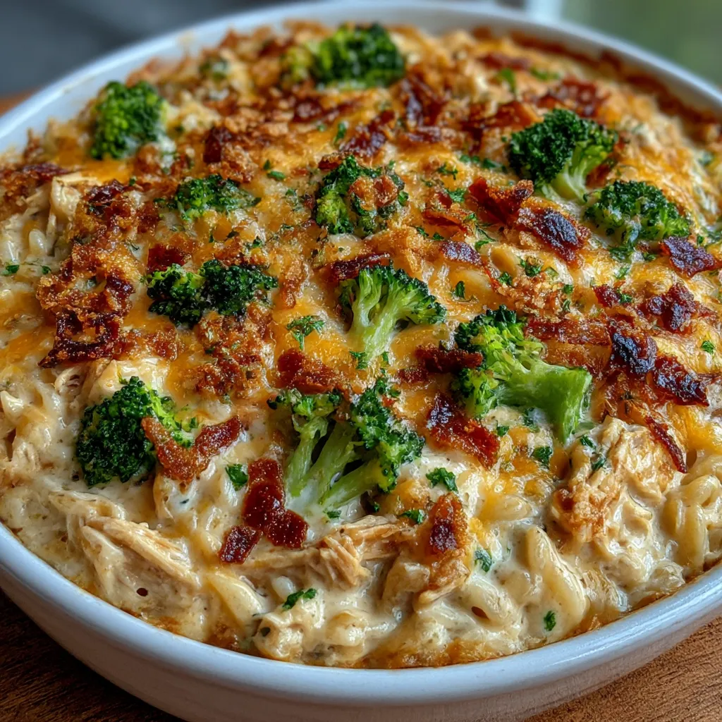 Leftover Turkey and Broccoli Cheesy Casserole