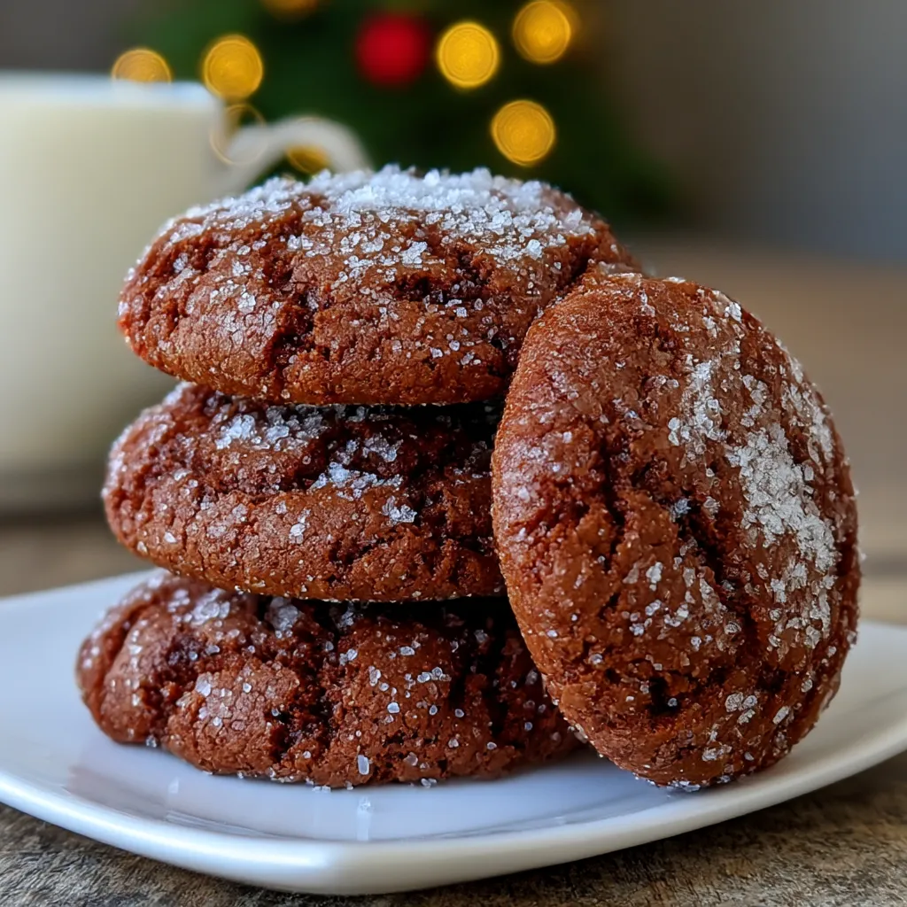 Red Velvet Crinkle Cookies