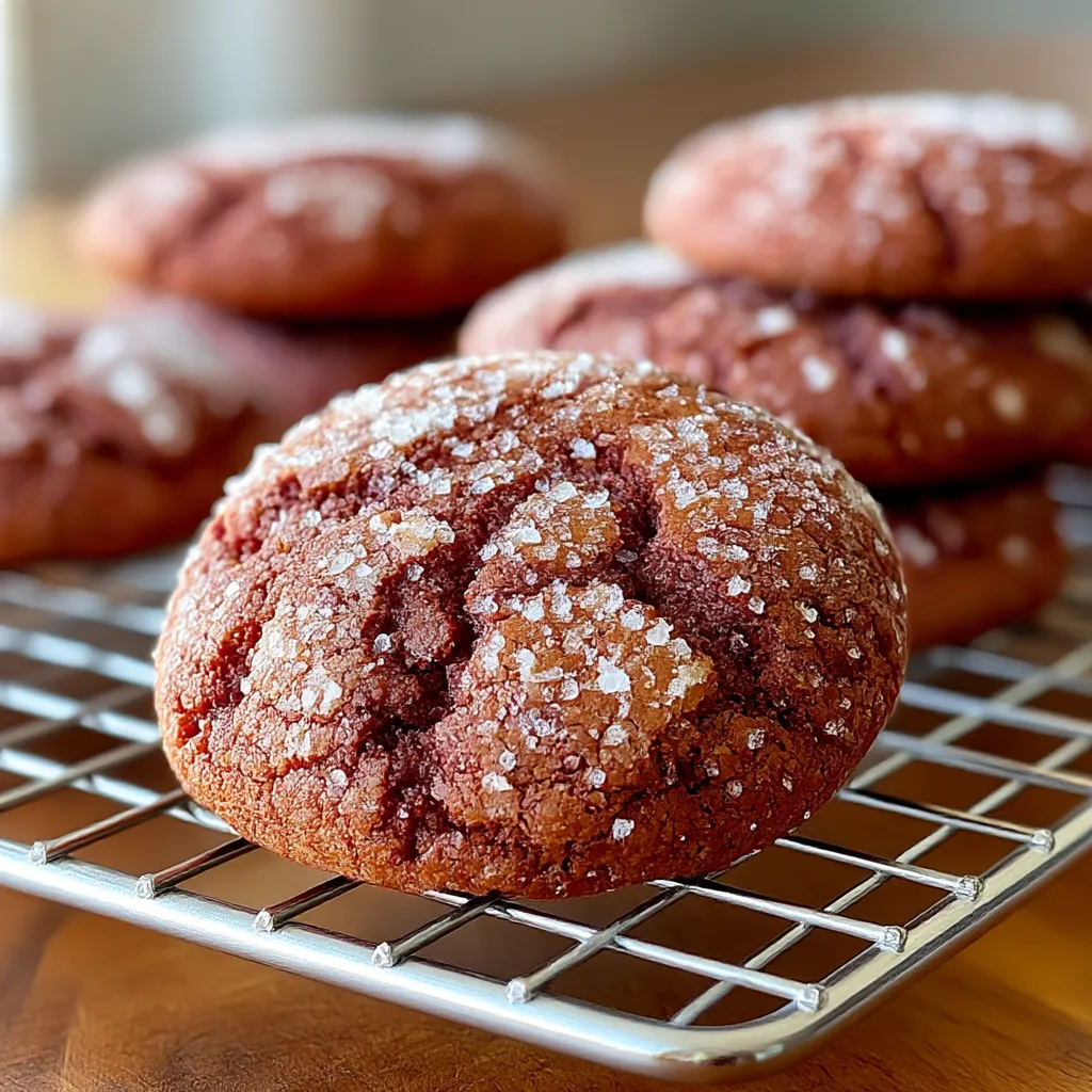 Red Velvet Crinkle Cookies