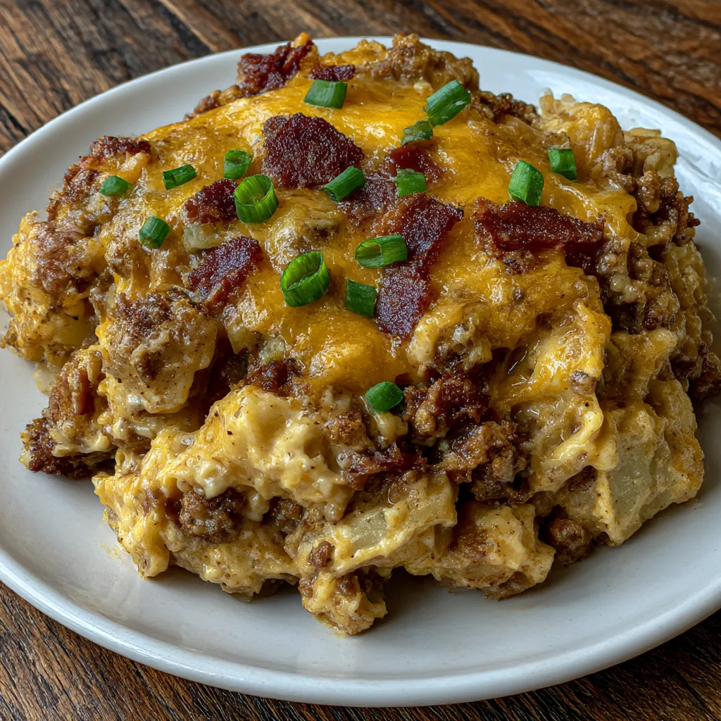 Slow Cooker Cowboy Potato Casserole