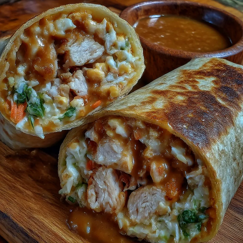 Thai Peanut Chicken Wrap