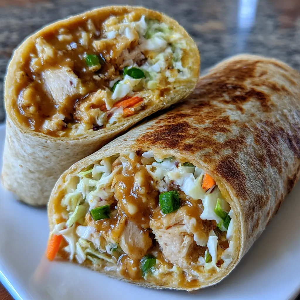 Thai Peanut Chicken Wrap