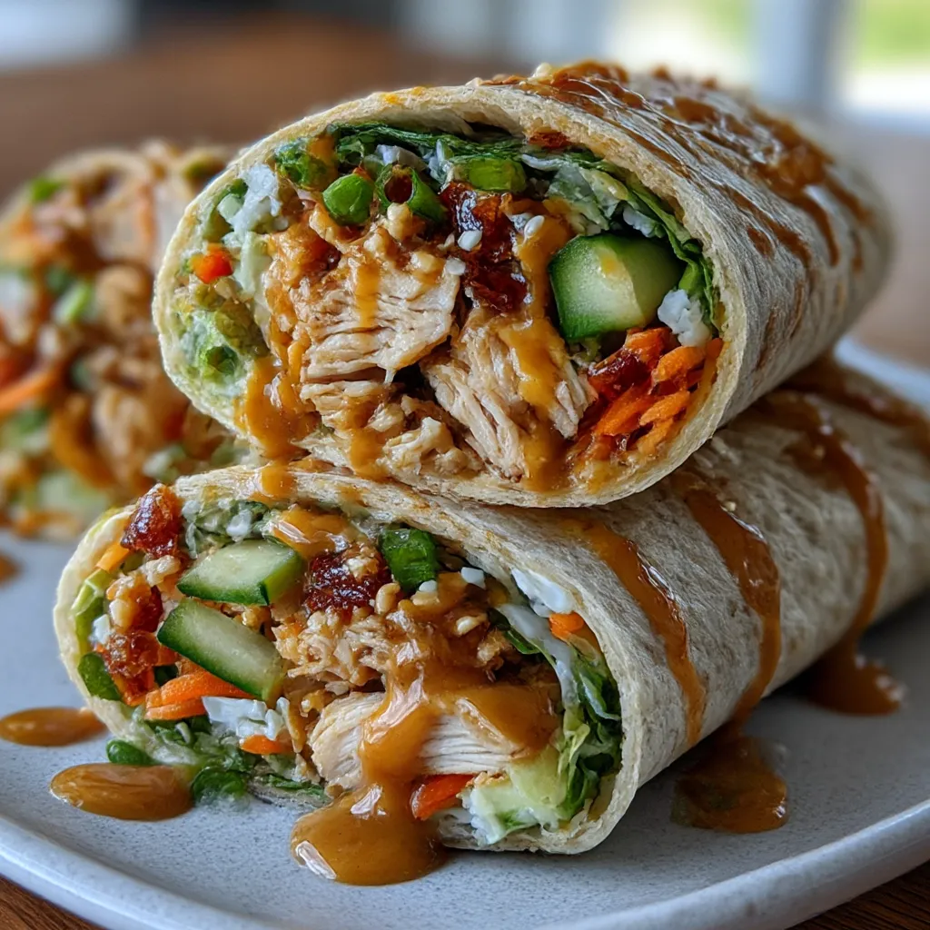 Thai Peanut Chicken Wraps