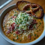 Warm and Creamy Reuben Soup