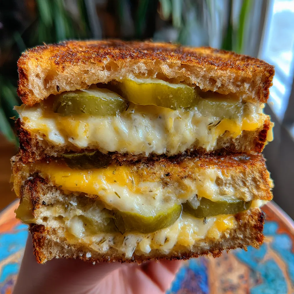 Best Dill Pickle Grilled Cheese Sandwich