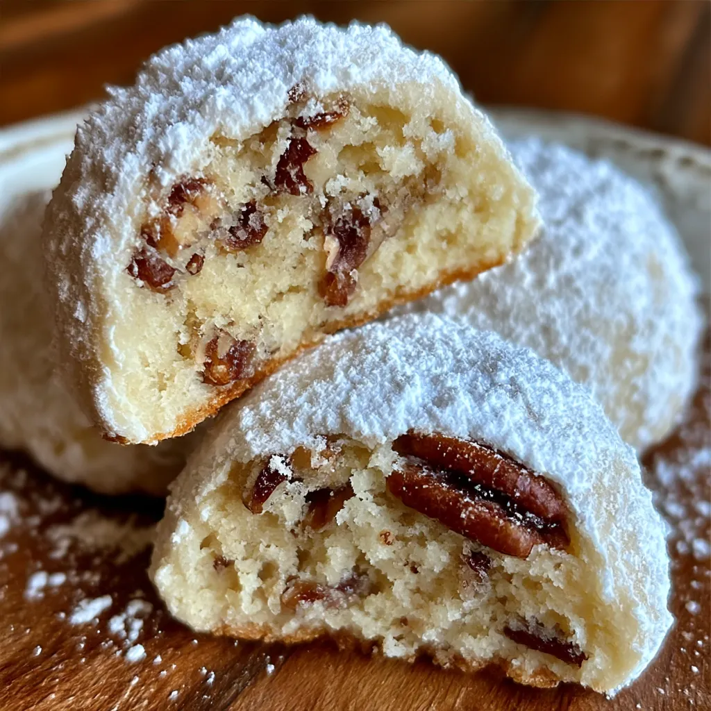 Buttery Pecan Snowball Cookies