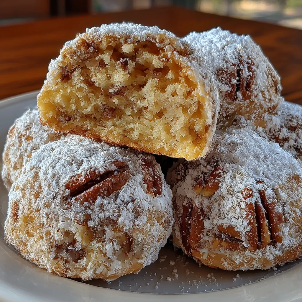 Buttery Pecan Snowball Cookies
