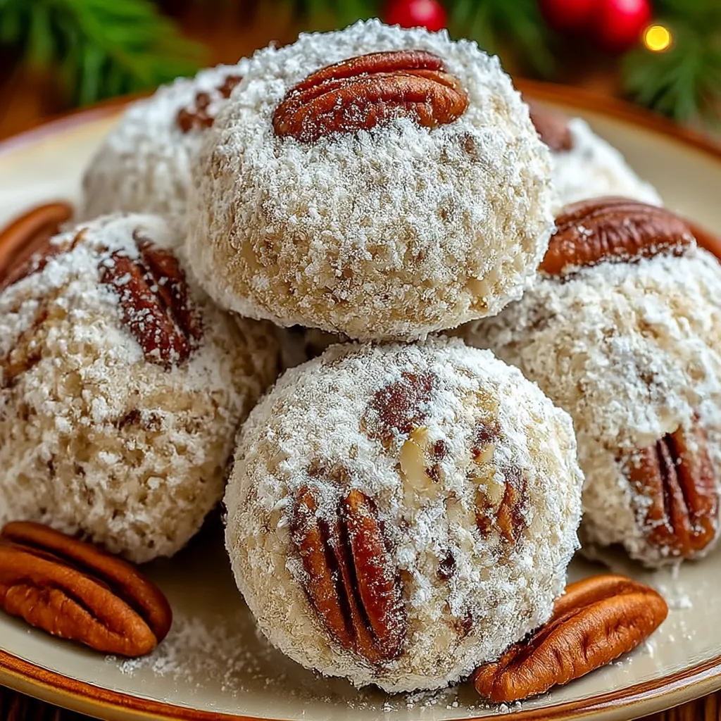 Buttery Pecan Snowball Cookies