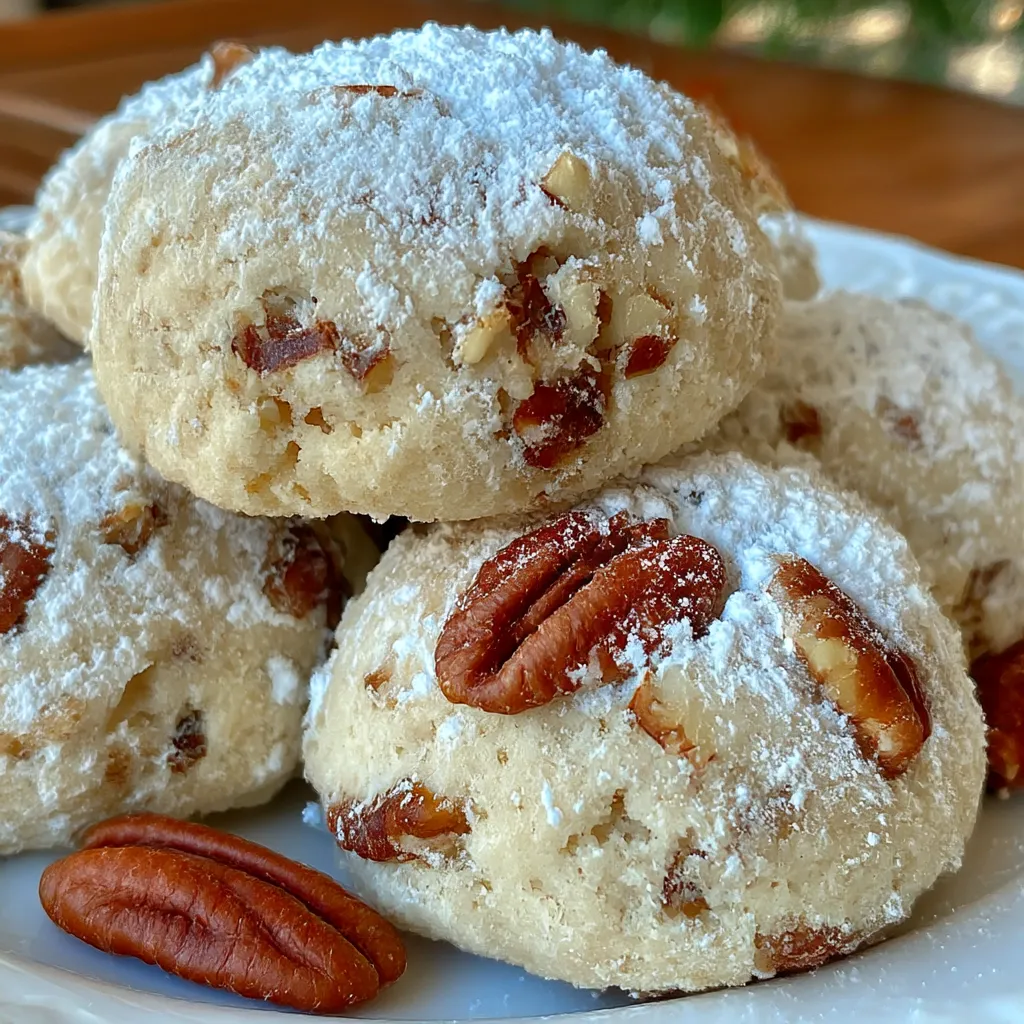 Buttery Pecan Snowball Cookies