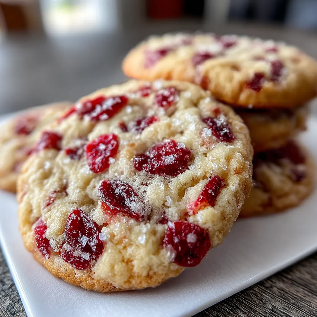 Chewy Christmas Cranberry Orange Cookies
